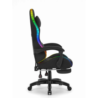 Igralni stol Cabro C501 iz črne tkanine z LED osvetlitvijo