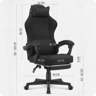 Igralni stol Cabro C502 iz črne tkanine