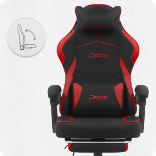 Igralni stol Cabro C502 iz črne in rdeče tkanine