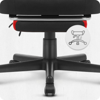 Igralni stol Cabro C502 iz črne in rdeče tkanine