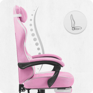 Igralni stol Cabro C502 iz roza in bele tkanine