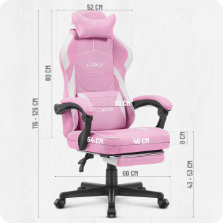 Igralni stol Cabro C502 iz roza in bele tkanine