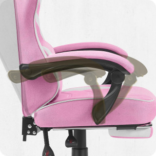 Igralni stol Cabro C502 iz roza in bele tkanine