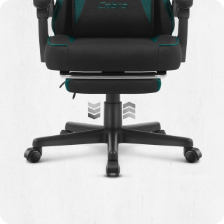 Črno-zelen igralni stol iz blaga Cabro C502