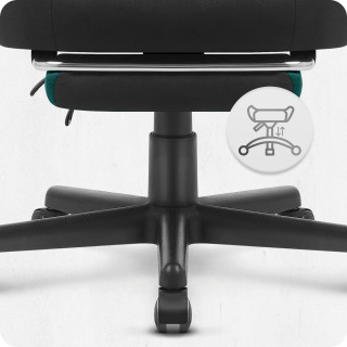 Črno-zelen igralni stol iz blaga Cabro C502