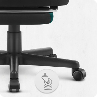 Črno-zelen igralni stol iz blaga Cabro C502