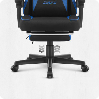 Igralni stol Cabro C502 iz blaga v črni in modri barvi