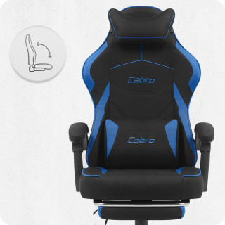 Igralni stol Cabro C502 iz blaga v črni in modri barvi