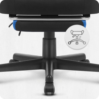 Igralni stol Cabro C502 iz blaga v črni in modri barvi