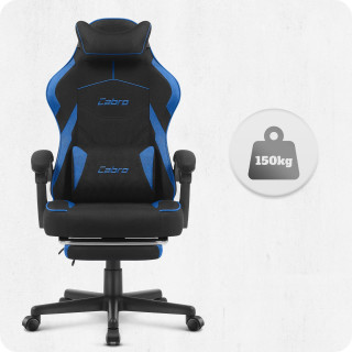 Igralni stol Cabro C502 iz blaga v črni in modri barvi