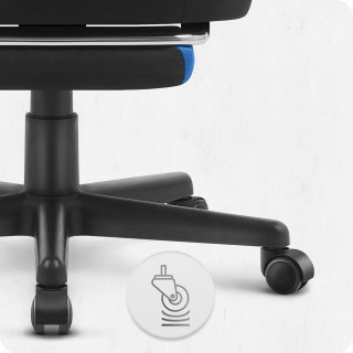 Igralni stol Cabro C502 iz blaga v črni in modri barvi