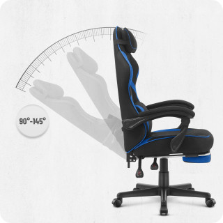 Igralni stol Cabro C502 iz blaga v črni in modri barvi