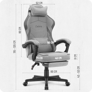 Igralni stol Cabro C502 iz sive tkanine