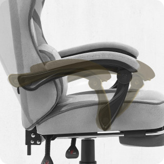 Igralni stol Cabro C502 iz sive tkanine