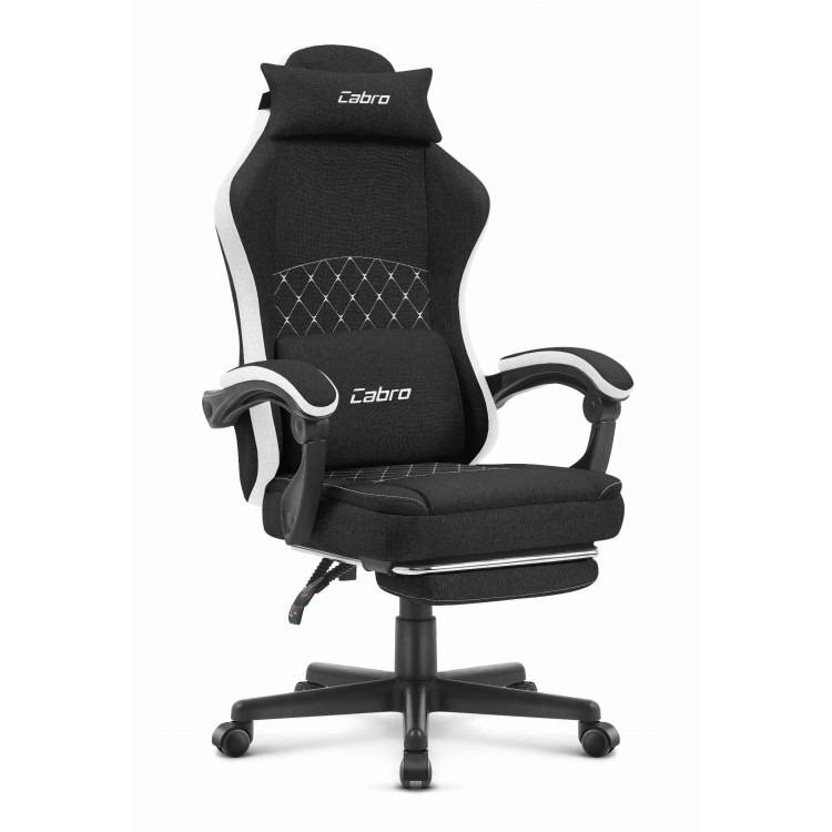 Črno-beli blagajniški igralni stol Cabro C503