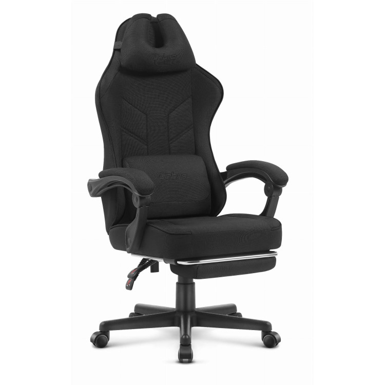 Igralni stol Cabro C504 iz blaga, črne barve