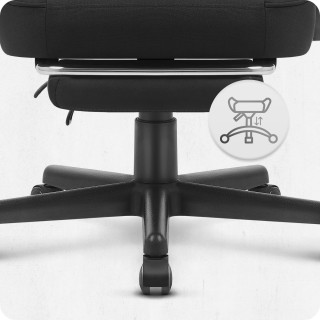 Igralni stol Cabro C504 iz blaga, črne barve