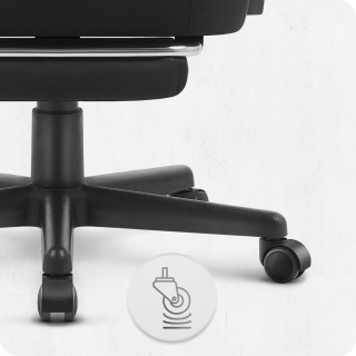 Igralni stol Cabro C504 iz blaga, črne barve