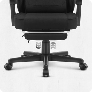 Igralni stol Cabro C504 iz blaga, črne barve