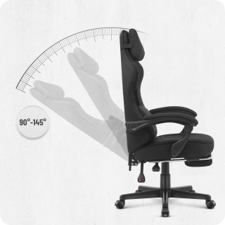 Igralni stol Cabro C504 iz blaga, črne barve