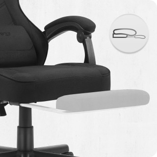 Igralni stol Cabro C504 iz blaga, črne barve