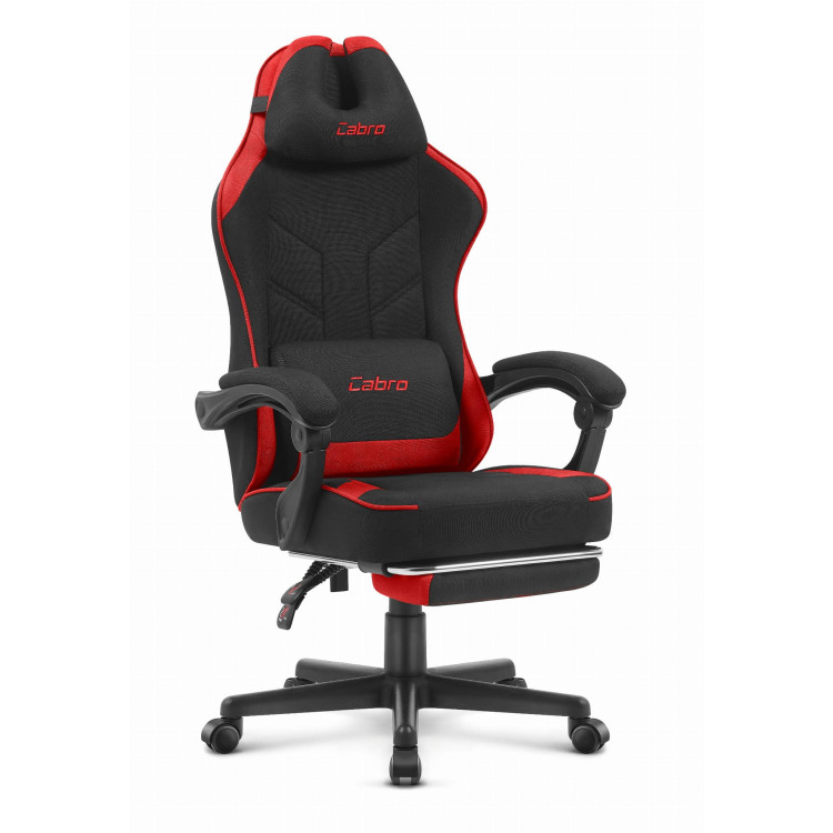 Igralni stol Cabro C504 iz črne in rdeče tkanine