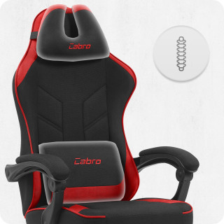 Igralni stol Cabro C504 iz črne in rdeče tkanine