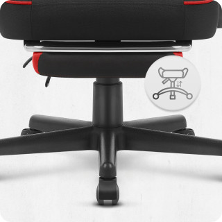 Igralni stol Cabro C504 iz črne in rdeče tkanine