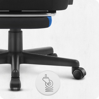 Črno-moder igralni stol iz blaga Cabro C504