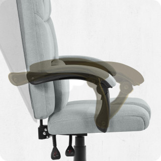 Pisarniški stol Cabro C505 iz sive tkanine