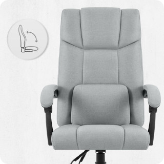 Pisarniški stol Cabro C505 iz sive tkanine