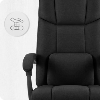 Pisarniški stol iz črnega blaga Cabro C505