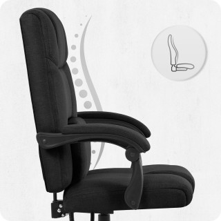 Pisarniški stol iz črnega blaga Cabro C505