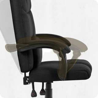 Pisarniški stol iz črnega blaga Cabro C505