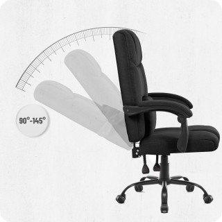 Pisarniški stol iz črnega blaga Cabro C505