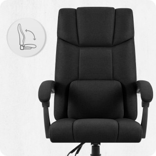 Pisarniški stol iz črnega blaga Cabro C505