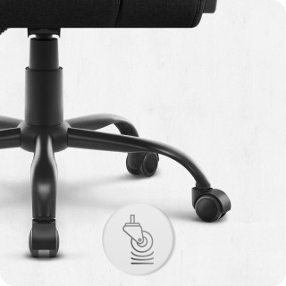 Pisarniški stol iz črnega blaga Cabro C505