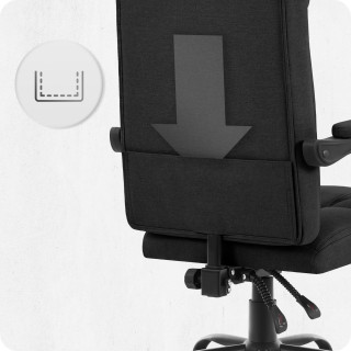 Pisarniški stol iz črnega blaga Cabro C505