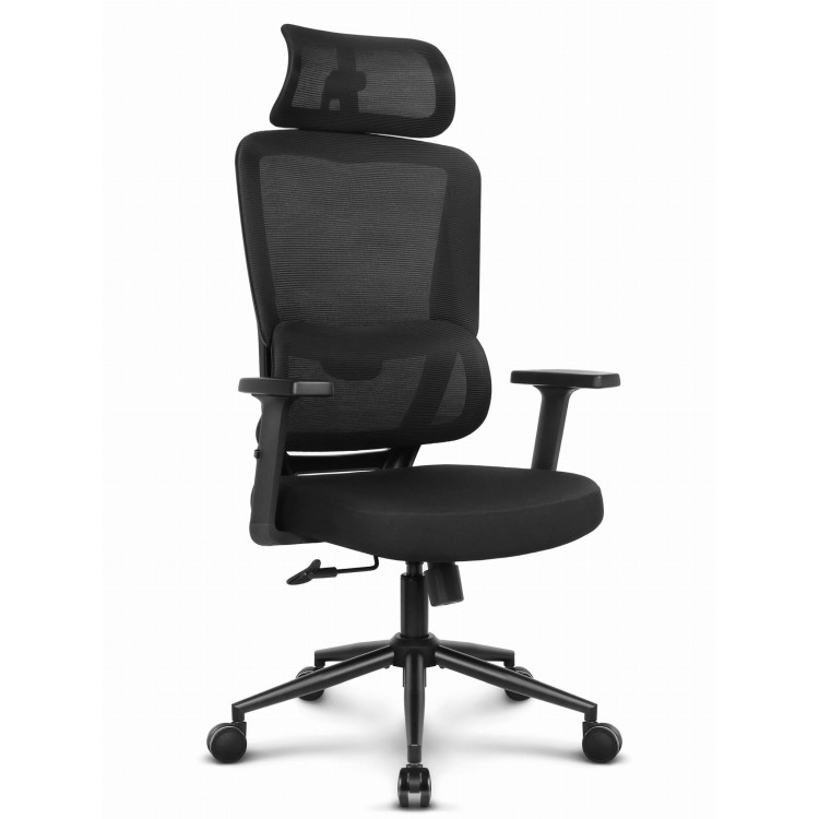 Pisarniški stol iz blaga, črne barve, Cabro C506