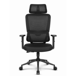 Pisarniški stol iz blaga, črne barve, Cabro C506