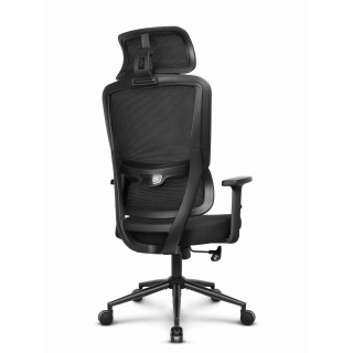 Pisarniški stol iz blaga, črne barve, Cabro C506