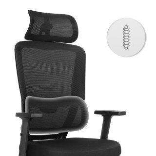 Pisarniški stol iz blaga, črne barve, Cabro C506