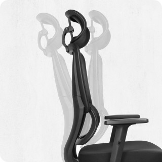 Pisarniški stol iz blaga, črne barve, Cabro C506