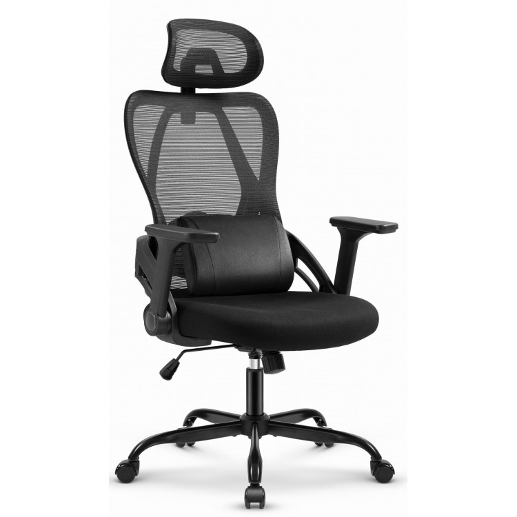 Pisarniški stol iz črnega blaga Cabro C507