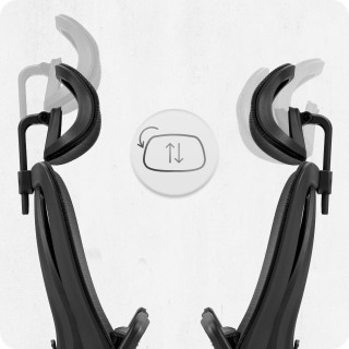 Pisarniški stol iz črnega blaga Cabro C507