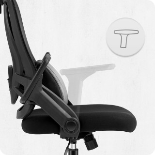 Pisarniški stol iz črnega blaga Cabro C507