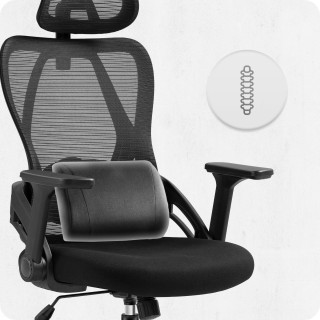 Pisarniški stol iz črnega blaga Cabro C507