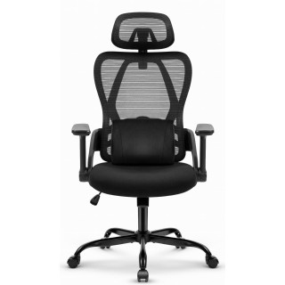 Pisarniški stol iz črnega blaga Cabro C507