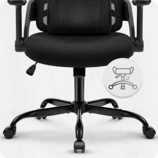 Pisarniški stol iz črnega blaga Cabro C507