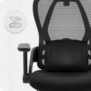 Pisarniški stol iz črnega blaga Cabro C507